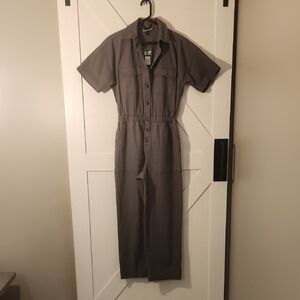 Universal Thread Gray Short-Sleeve Utility Jumpsuit